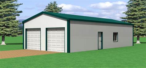 24x48 metal house building|24'W x 48'L x 12'H .